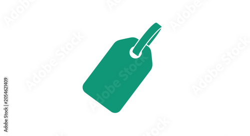 Canvas-taulu Green Blank Label Tag with String.