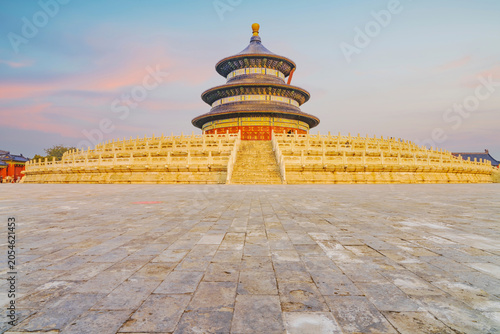 The famous ancient building, the Hall of Prayer for Good Harvests, in the Temple of Heaven Park in Beijing, China, was photographed on October 24, 2024