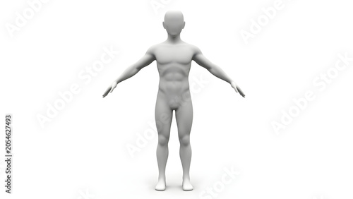 A gray 3D illustration of a human figure stands with arms outstretched.