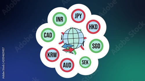 Global Currency Exchange Motion Graphic Background