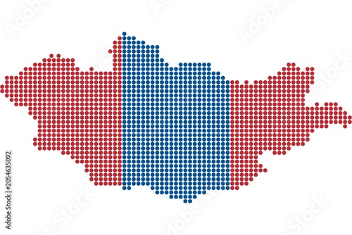 Pixelated United States Map Illustration with Red and Blue Color Scheme