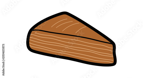 Fotografie Simple Illustration of a Slice of Bread.