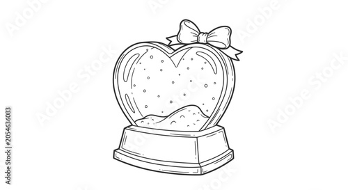Black and White Heart Shaped Jewelry Box.