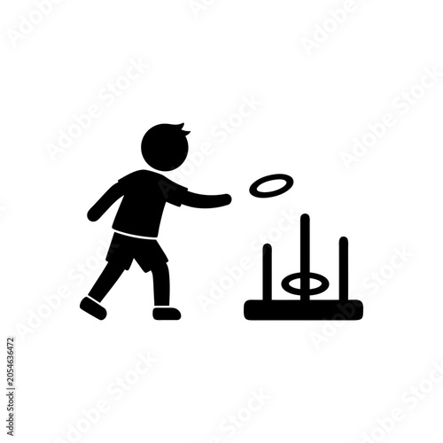 Boy Playing Ring Toss Icon