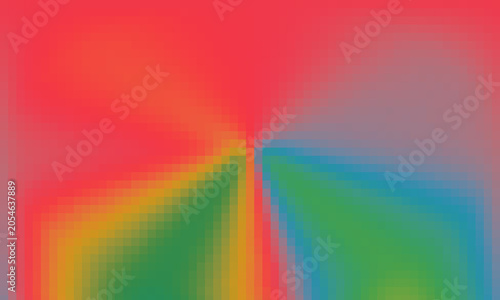 Tableau sur toile Abstract pixelated gradient background with vibrant red, green, and blue colors
