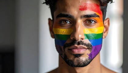 Pride Month Portrait of Young Man.