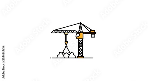Industrial crane lifting heavy objects.