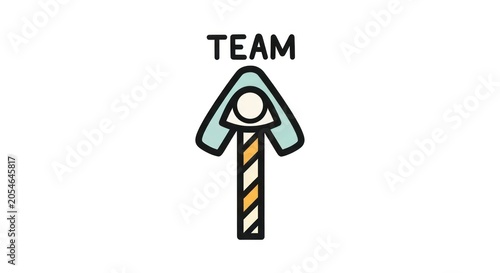 Teamwork collaboration business concept logo.