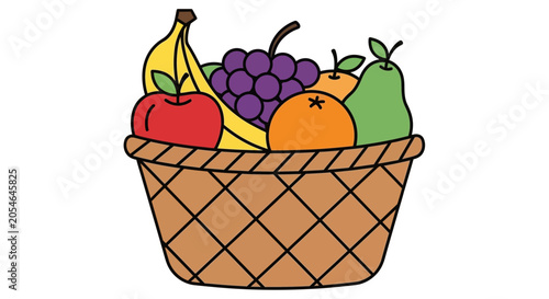 Fotografía cartoon fruit basket