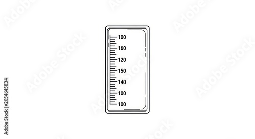 Thermometer device with temperature scale.