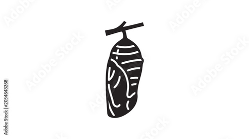 Tableau sur toile Chrysalis Silhouette - Metamorphosis Concept