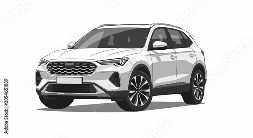 Bild auf Leinwand silver suv car vehicle