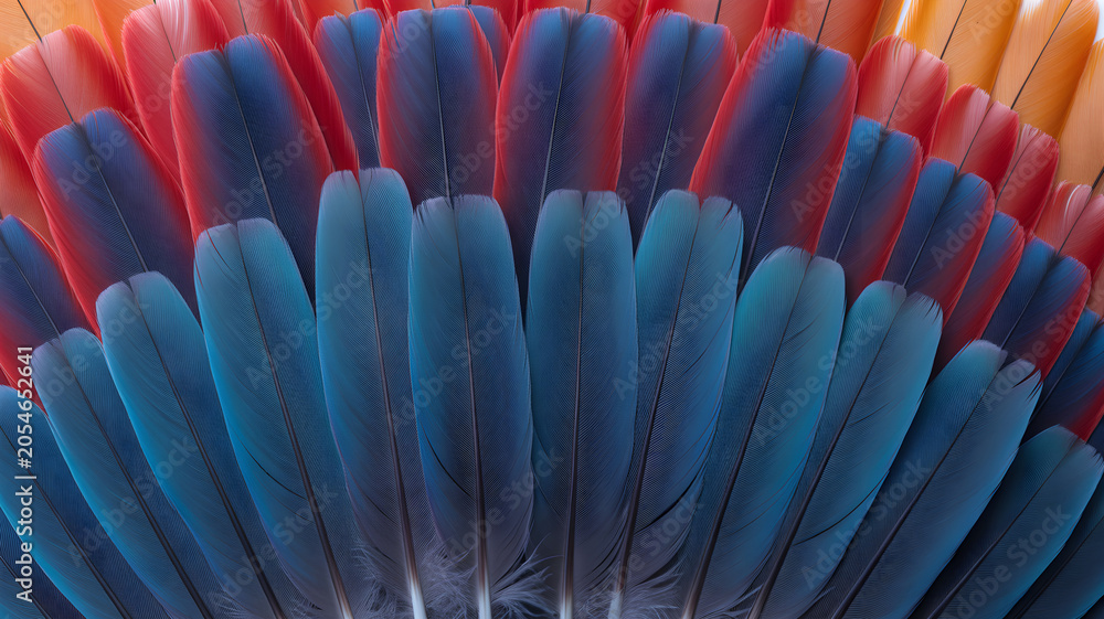 Obraz premium Colorful abstract flower petals in a vibrant radial pattern