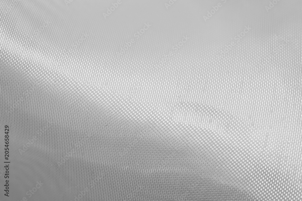 Fototapeta premium Abstract White Synthetic Fabric Texture Background with Fine Mesh Pattern