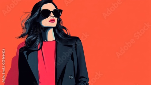 Stylish woman in a bold fashion statement
