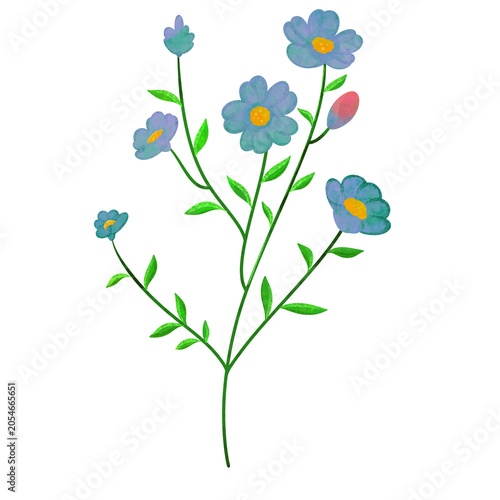 flowers and butterflies element illustration 
