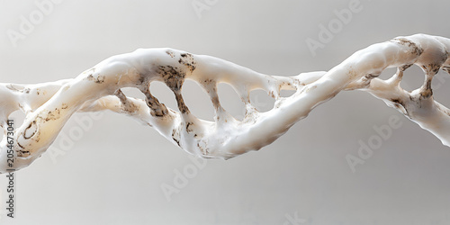 DNA Strand Inside Human Body Overlay for Genetic Research, Molecular Biology, and Precision Medicine Visualization