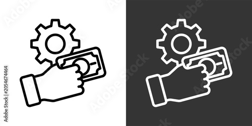 Photos Facilitation Black And White Multiple Style Icon Set Collection Pack Vector Illu