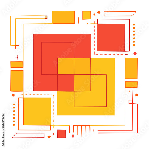 Flat design circuit board with microchips