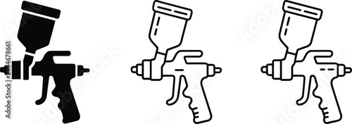 Spray Paint Gun Icon Collection