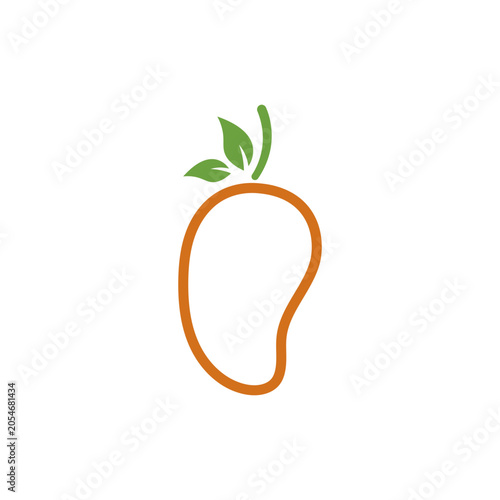 fresh manggo logo and icon vector