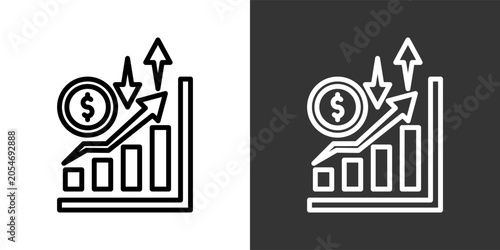 Bild auf Leinwand Trade Surplus Black And White Multiple Style Icon Set Collection Pack Vector Ill