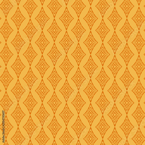 Rust Orange Geometric Diamond Lattice Pattern