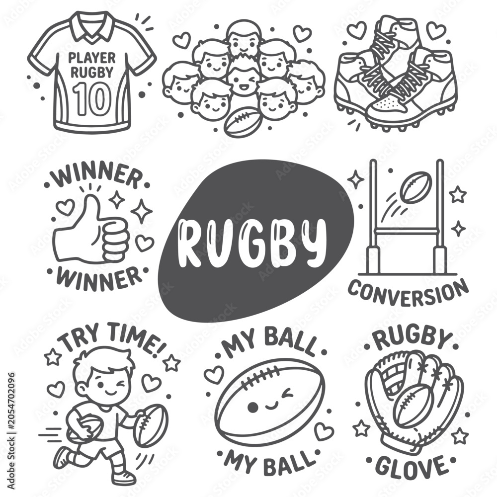 Fototapeta premium Rugby Player Jersey Number Ten.