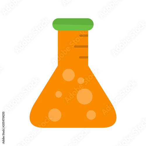 Flask Unique Flat Coloered Icon