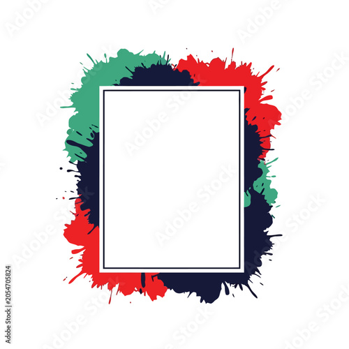 Colorful Rectangle Frame Border Design.