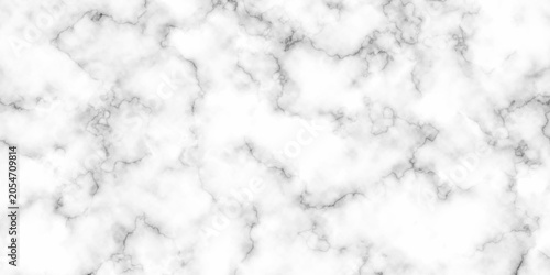 Quadro su tela Panoramic white background marble stone texture for design