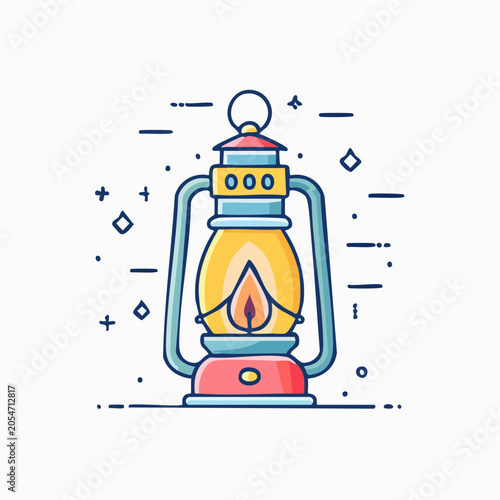 Vintage Lantern Illustration