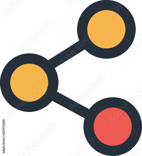 Connected dots forming a chain link.
