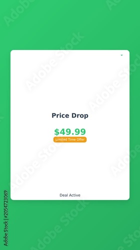 Price Drop Deal Alert. Minimal Flat Design Motion Graphics. E-Commerce Social Media Promo