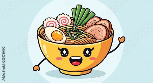 Cartoon orange with happy face and green stem.