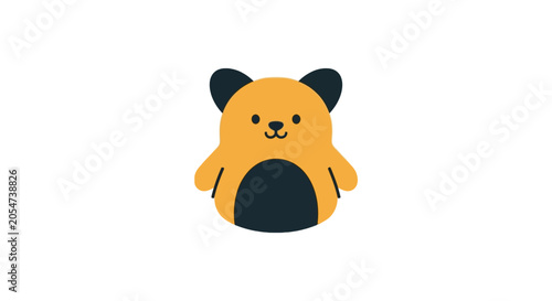Cute Cartoon Bear Toy Character.