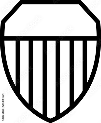 Shield Outline Icon style, USA-themed badge shield icon, ideal for patriotic logos, defense-themed visuals, and American heritage content.