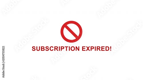 Subscription Expired Notification Animation | Membership Renewal Required Alert