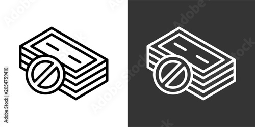 Foto Counterfeit Black And White Multiple Style Icon Set Collection Pack Vector Illus