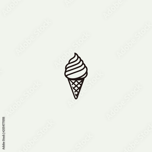 Ice cream logo design template vector illustration