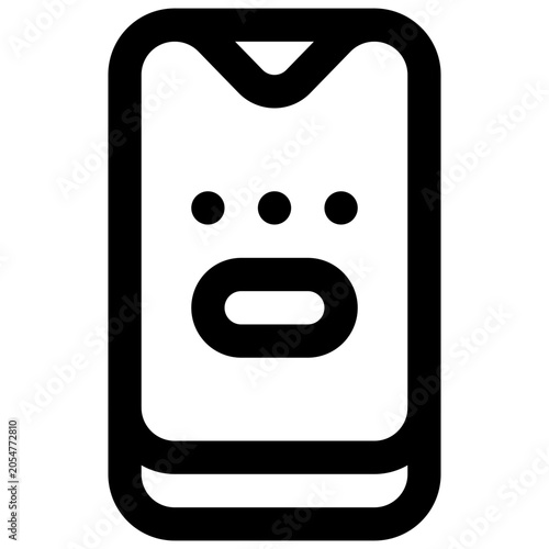 Schilderij op canvas PIN code. Editable stroke vector icon.