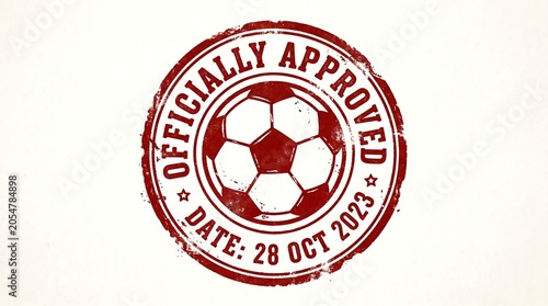 Graphic design vector emblem illustration presenting an officially approved circular rubber stamp badge template with