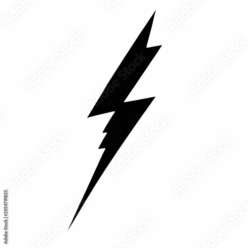Lightning Bolt Stencil Silhouette