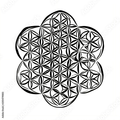Sacred Geometry Stencil Silhouette