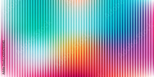Canvas-taulu Abstract background with vertical lines featuring smooth color gradient shifting from pink to cyan and yellow for creative digital design projects or professional business presentation backgrounds