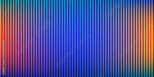 Quadro su tela Abstract background featuring vertical lines with smooth gradient color shift from deep blue and purple to bright red and orange for sophisticated digital design projects and creative media assets