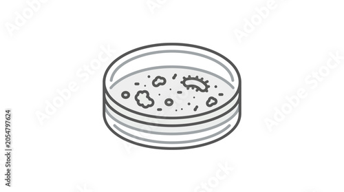 Petri dish with bacterial culture or microorganisms.