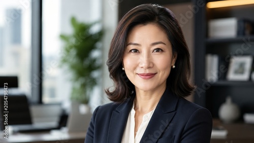 Smiling eastern sophisticated female entrepreneur ceo leader businesswoman isolated.