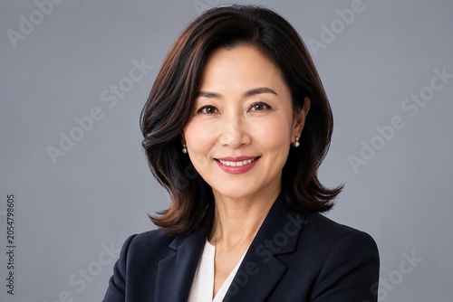 Smiling eastern sophisticated female entrepreneur ceo leader businesswoman isolated.