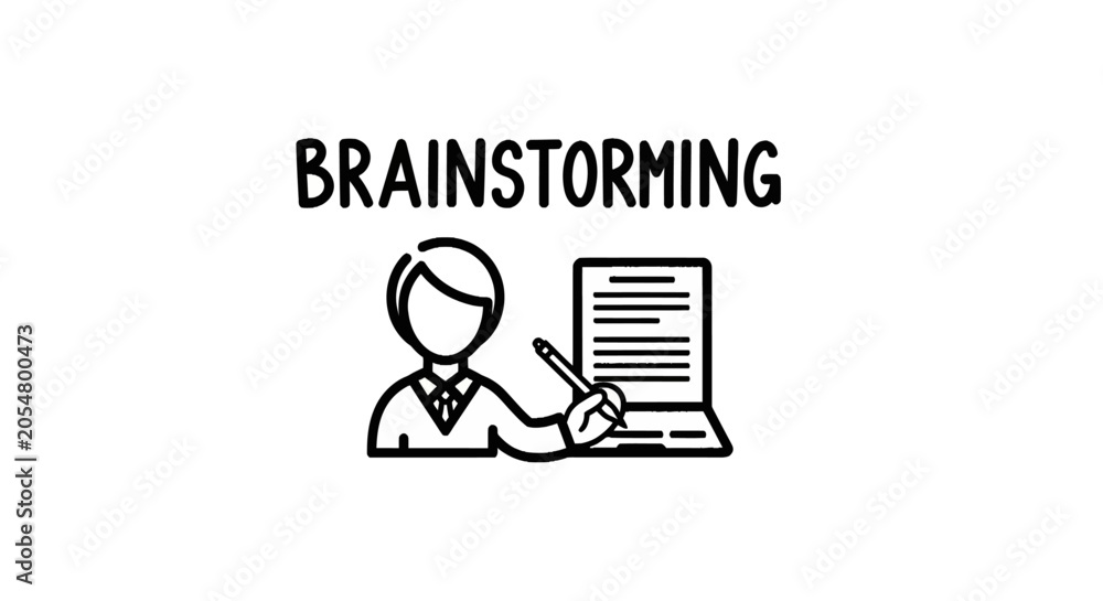 Fototapeta premium Professional person writing notes during brainstorming session